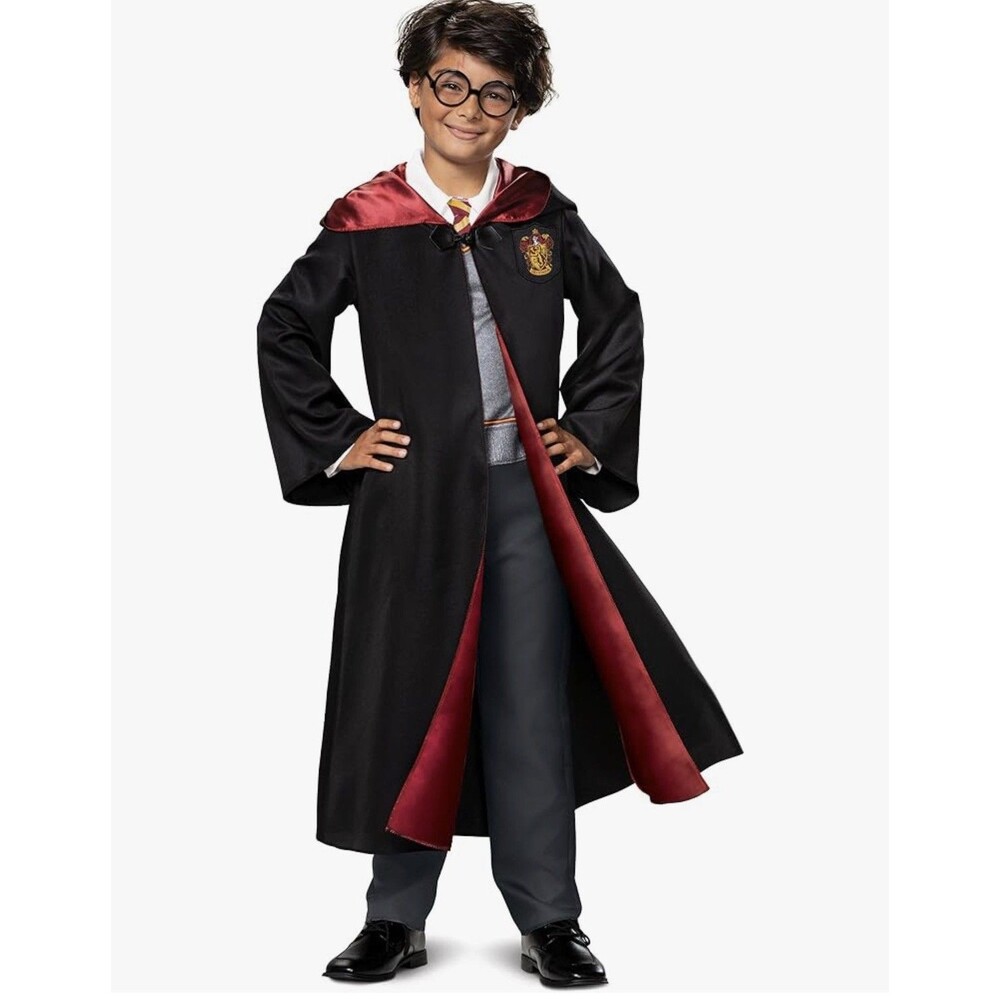 WIZARDING WORLD OF HARRY POTTER Kids Child Med (7/8) Gryffindor Robe & Jumpsuit